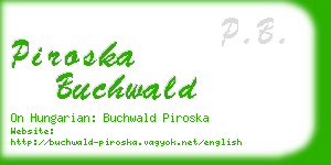 piroska buchwald business card